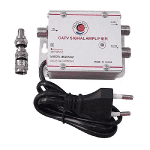 Amplificatore Segnale Antenna Tv Sdoppiatore Cavo 2 Uscite Digitale