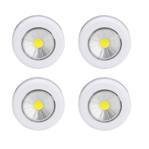 4 pezzi Driwei faretto led per armadio 3w a batteria lampadina lampada casa torcia