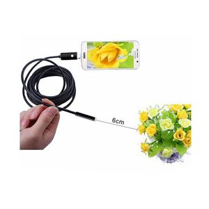 Telecamera endoscopica ispezione 6 led cavo flessibile micro usb 10 m