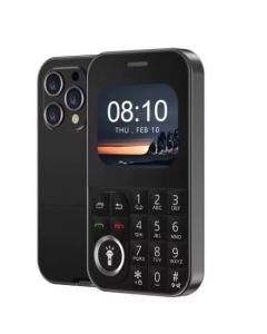 Mini Telefono Cellulare GSM Doppia SIM con Schermo da 2,01 (nero)