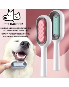 Petter Spazzola per Toelettatura 3 in 1 – Pettine per Animali Domestici con Pulizia Automatica