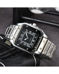 Orologio da Uomo in Acciaio con Quadrante Quadrato - colore nero