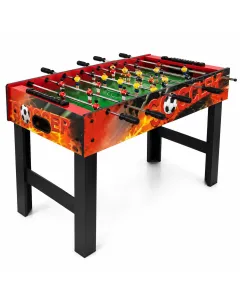 Calcetto Balilla in Legno 121 cm con Gambe, 22 Giocatori e Aste in Acciaio – Calcio Balilla da Tavolo Professionale per 2-4 Giocatori, 2 Palline e Segnapunti