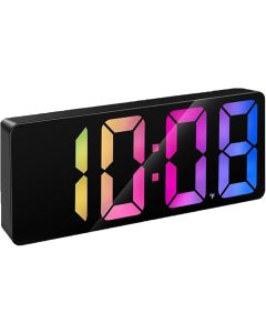 Sveglia Da Comodino Digitale Luminosa LED Orologio Nero