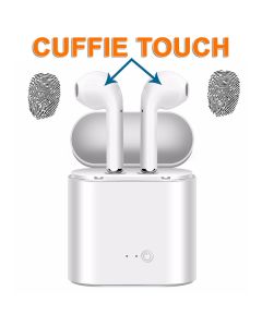 Cuffie Auricolari Touch Wireless Bluetooth 5 + Box per ricarica Portatile Power Bank incluso