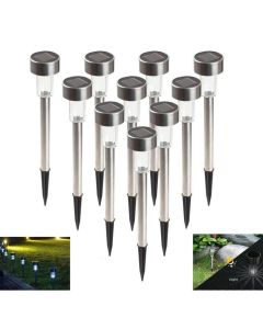 12 PEZZI Faretto led picchetto luce ricarica energia solare esterno giardino