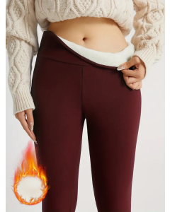 Leggings imbottiti estremamente caldi MissCashmere Rosso Tg L/XL