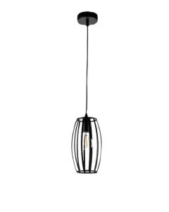 Lampadario soffitto e27 di forma ovale nero portalampada sospensione 
