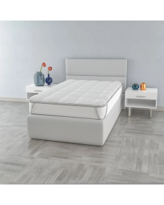 Topper 1 pizza Trapuntato con Elastici - Comfort e Protezione per il Materasso- Antiacaro