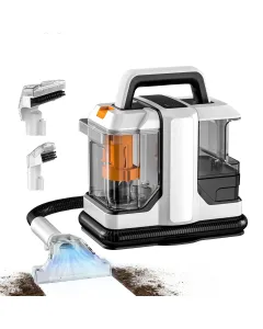 Lavatappezzeria Portatile Professionale 750W con Aspirazione 15KPa, Sistema Spray Integrato e Doppio Serbatoio