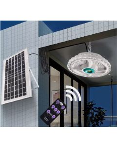 Lampada Plafoniera 200W con Pannello Solare – 156 LED COB, Telecomando e Accessori