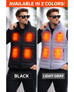 Gilet Riscaldante USB con Pad Riscaldanti Incorporati- Ideale per Attività Invernali come Caccia, Campeggio, Escursionismo, Sci