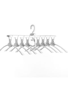 Multi gruccia salvaspazio Organizer Appendiabiti Pieghevole 8 in 1su Un Multi appendino richiudibile con Doppio Gancio e Rotazione a 360 Gradi