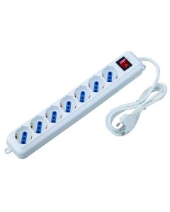 Multipresa Ciabatta Elettrica 7 Posti Schuko Con Interruttore Multiprese
