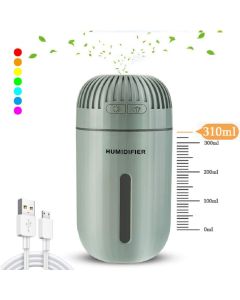 Umidificatore portatile a nebbia Mini USB ultrasonic da 310 ml con 7 colori Relax