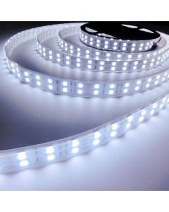 Bobina striscia led 100MT luce bianca flessibile siliconata fila doppia 2835 SMD