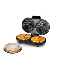 Doppia piastra per waffle cialde sottili a forma di cuore 1200 w
