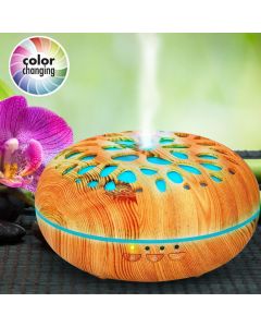 Diffusore Aromi Usb Led 5 Colori Aromaterapia Olio Profumato Effetto Legno
