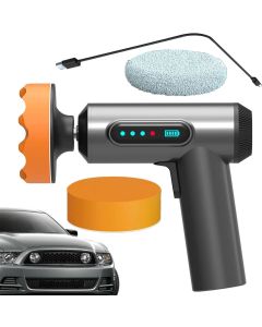 Lucidatrice a batteria ricaricabile da 2000 mAh con 3 spugne lucidanti per auto