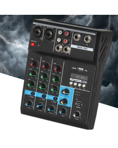 Mixer Audio Professionale 4 Canali Bluetooth Usb Con Echo Dj Karaoke Pianobar