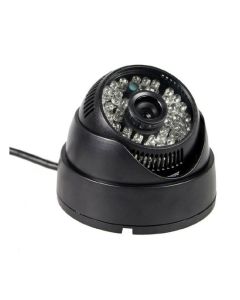 Telecamera dome ccd sony lente 6 mm 420tvl infrarossi 48 led soffitto nera 2588