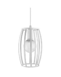 Lampadario soffitto e27 di forma ovale bianco portalampada sospensione 