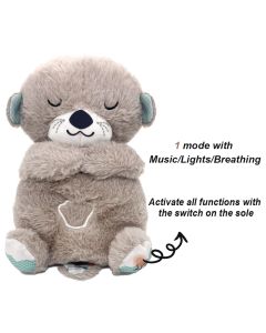 Breathing Bear Peluche Lontra Calmante - Sensazione Grembo Materno Grigio