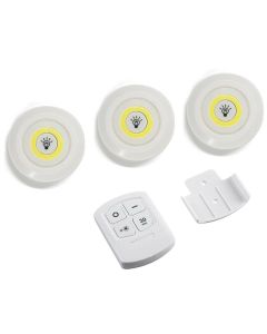 3 faretti smd controllo remoto luce 5 led armadio lampada telecomando wireless