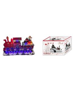 Trenino natalizio con babbo natale luci e suoni idea regalo decorazione natalizia 