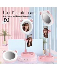 Supporto lampada ring light con specchio make up - Live Beauty Lamp D3