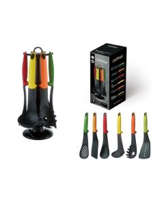 Set utensili da cucina 7 pezzi Multicolore con Espositore Chef Finger
