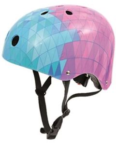 Soy Luna- Disney Skate Helm Blau/Rosa Design Casco, Multicolore, 70032411