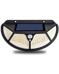 2 Pcs - Faretto 102 Led Smd Da Esterno Con Pannello Solare Sensore Di Movimento Crepuscolare Ricaricabile 25w Luce Fredda