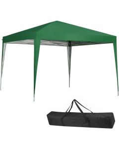 Gazebo 3x3 mt pieghevole richiudibile tendone giardino verde impermeabile