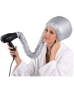 Casco per asciugatura cuffia asciugacapelli con elastico per attacco a phon