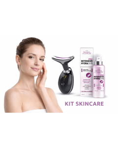 Spray Idratante Intensive Hydra Skin + Massaggiatore di Bellezza Antietà per Viso e Collo – Trattamento Rimpolpante, Idratante e Anti-Rughe – 100 ml + Dispositivo Ricaricabile con Terapia a Luce LED
