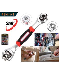 48 in 1 CHIAVE MULTIFUNZIONE UNIVERSALE CRICCHETTO ANGOLO FINO A 45° RUOTA 360