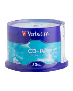 50 cd verbatim vergini vuoti 16x advanced 4.7 gb - 52x 700mb per audio