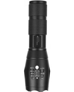 Torcia LED Potente Professionale Ricaricabile, con 5 Modalità di Illuminazione e Resistenza Militare