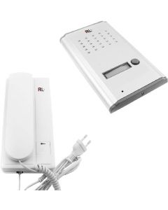 Kit citofono bianco monofamiliare 1 cornetta apricancello esterno 2 fili RL-3208A