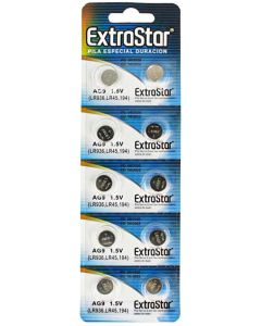 10 Batterie a Bottone Pile Ag9 1,5v Lr936 Lr45 Lr194