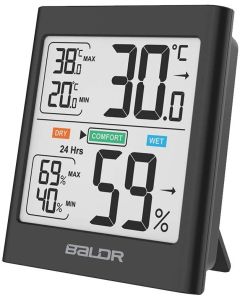 Igrometro termico b0135 termometro igrometro monitoraggio dell'aria temperatura e umidità dell'aria con angolo di induzione retroilluminazione per bambini soggiorno ufficio ecc.
