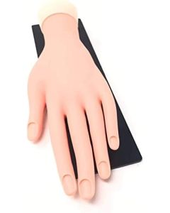Mano finta con supporto ideale per pratica di ricostruzione unghie nail art