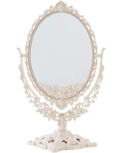 Specchio per trucco da appoggio per donna specchio per trucco a doppia faccia di forma ovale