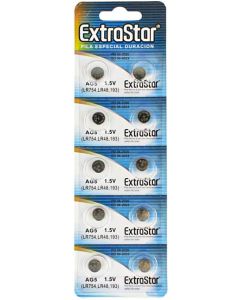 10 Batterie a Bottone Pile Ag5 1,5v Sr48 Sr754 Sg5 Lr754 Lr48