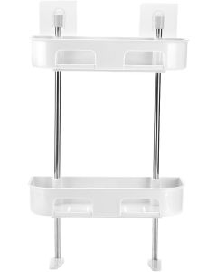 Scaffale sopra lavatrice o wc con 2 ripiani salvaspazio per bagno