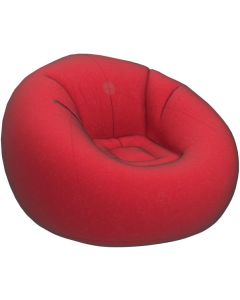 Divanetto Gonfiabile Multifunzione per Interni ed Esterni, Rosso Sferico, in PVC Floccato