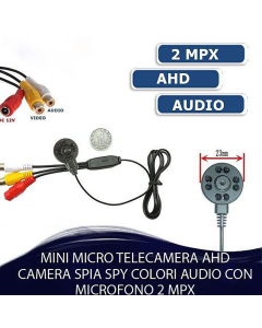 Mini telecamera spia camera ahd 2mpx microfono