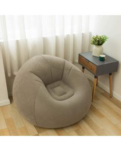 Divanetto Gonfiabile Multifunzione per Interni ed Esterni, Grigio Sferico, in PVC Floccato