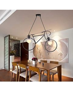 Lampadario a sospensione, a forma di bicicletta dal design moderno - Attacco 2xE27 